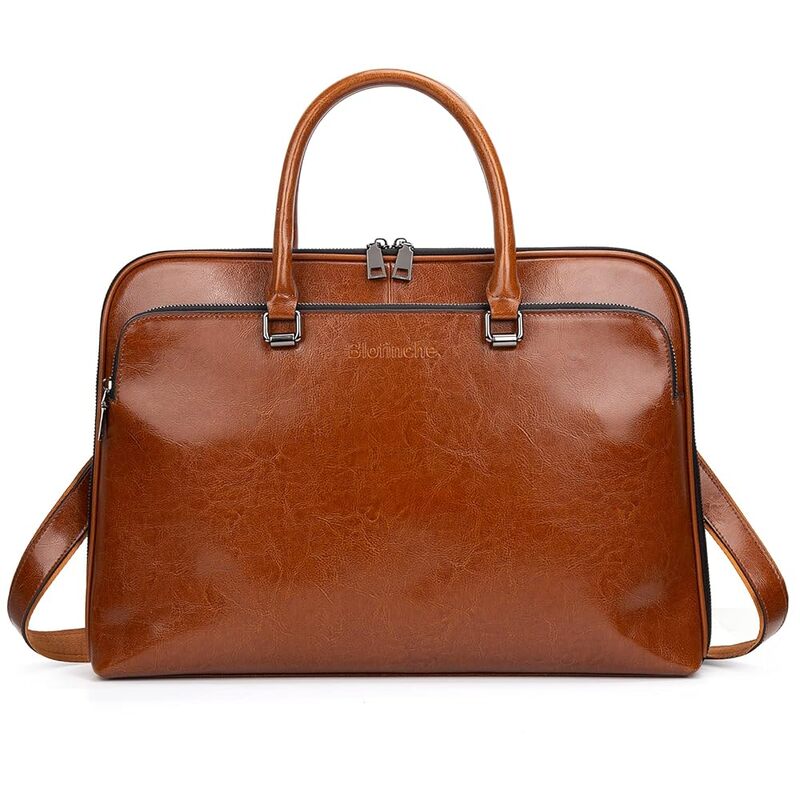 Oil Waxed Leather Briefcase